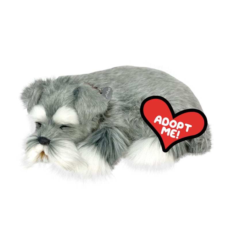 Perfect Petzzz Original Petzzz Schnauzer, Realistic Lifelike Stuffed Interactive Pet Toy, Companion Pet Dog with 100% Handcrafted Synthetic Fur - Image 1